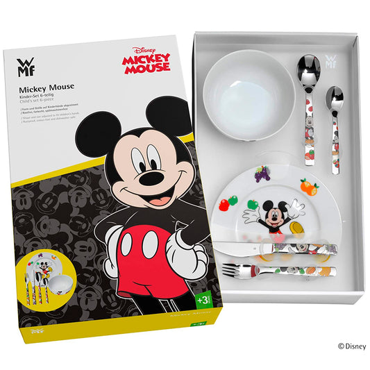 Cubiertos Mickey Mouse con Vajilla Grabados con el texto que desee