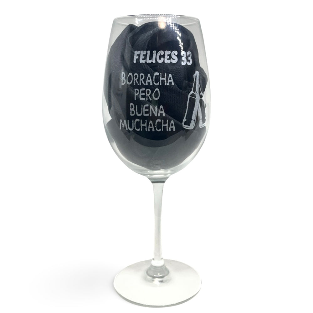 Copa Vino Personalizada con nombre, texto, dibujo, logo, escudo (580 cc)