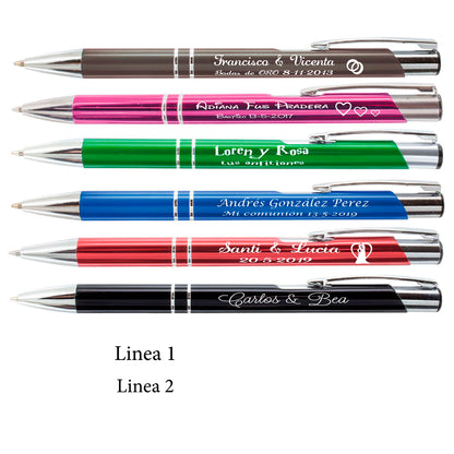 Pack Bolígrafos metálicos Personalizados como desee